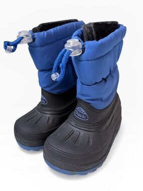Kids Duck Brand Insulated Snow Boots Blue Black Size 6